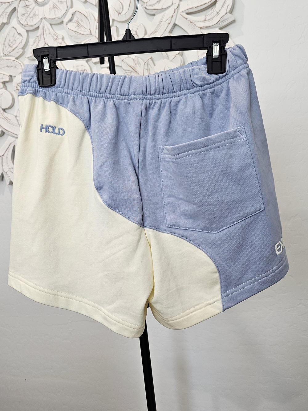 Mayfair Cream & Light Blue 'Inhale' Hoodie & Short Set Women's Sz X-Small NWT - Picture 8 of 13